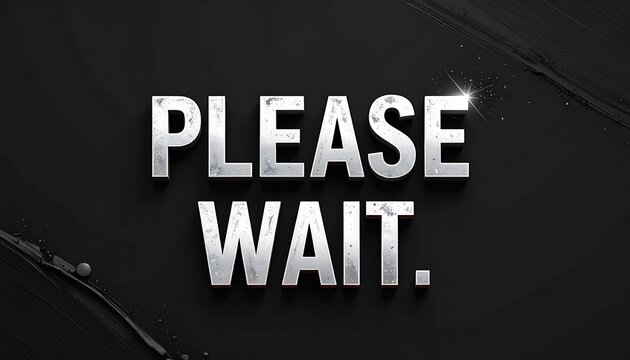 Please Wait Message on Screen Display.