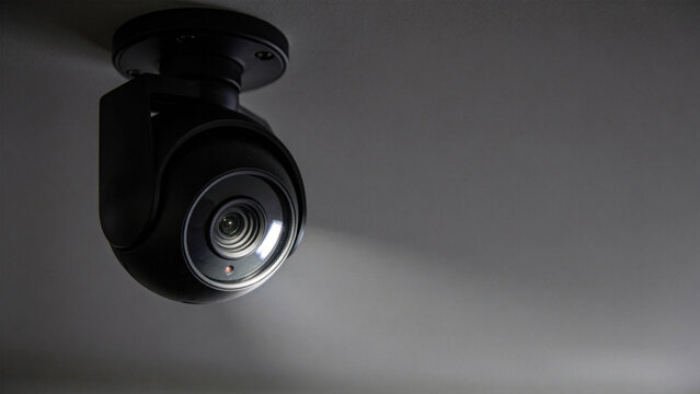 Security camera black dome