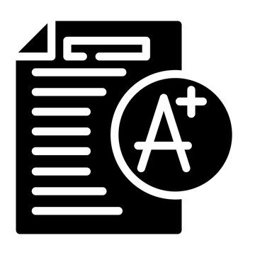 a plus grade line icon