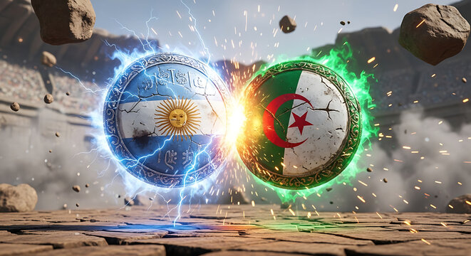 France vs algeria flags clash in explosion