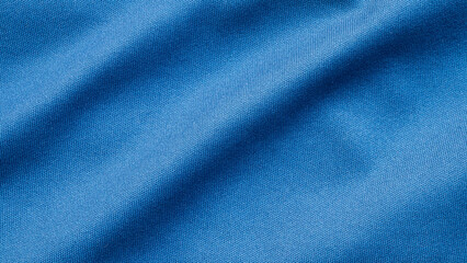 Obraz premium Blue sports clothing fabric football shirt jersey texture close up