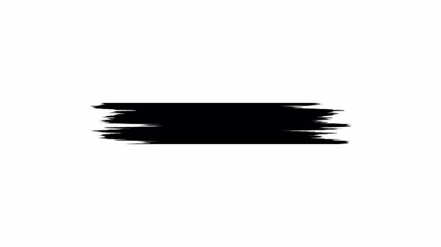  Brush texture, Paint the white brush background and your text with an alpha channel. Black line brush strokes animation footage for video effect element
