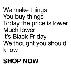 Obraz premium Minimalist Black Friday sale announcement text on white background for marketing