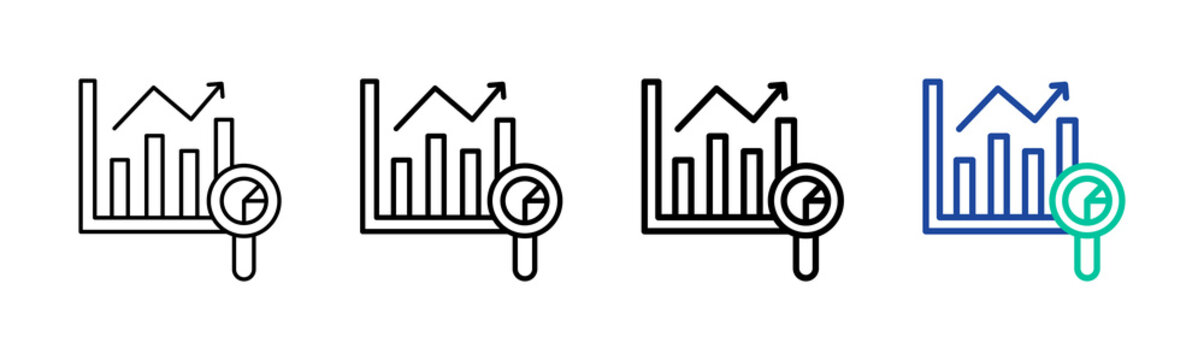 Statistical Analysis Icon Collection Different Style Outline