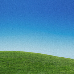 Obraz premium Grainy grass field border background