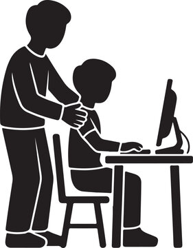 Coding mentor guiding developer at workstation