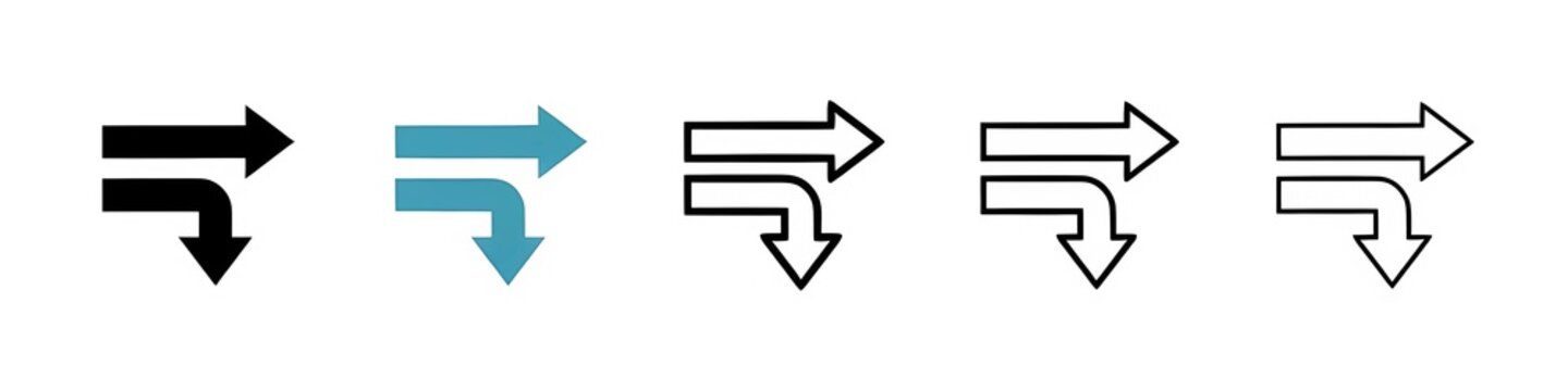 Diagram sankey black liner icon collection. Thin line customizable illustration. Contour symbol. Vector isolated outline drawing. Editable stroke