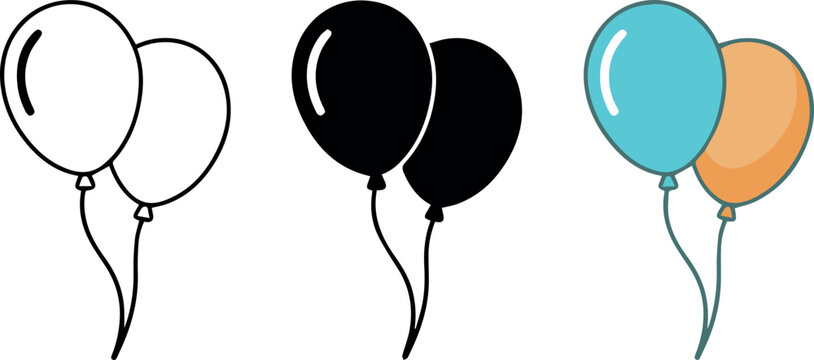 Advertising balloon pairs for promotion and brand events