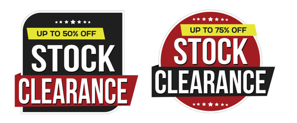 Fototapeta premium Stock clearance labels set