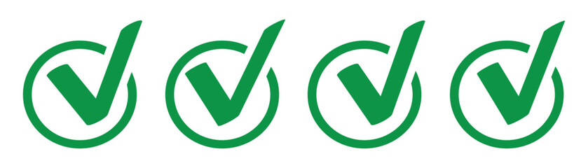 Check box icon with correct, accept checkmark icons tick box checked. Approve symbol. Check mark icon button set. Check box icon with right and wrong buttons. Design eps 10.  © Thought Leader
