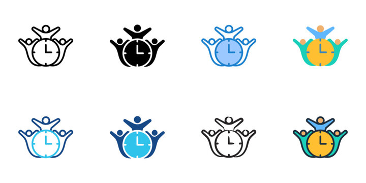 Happy hour icons set multiple style collection. Editable stroke 
