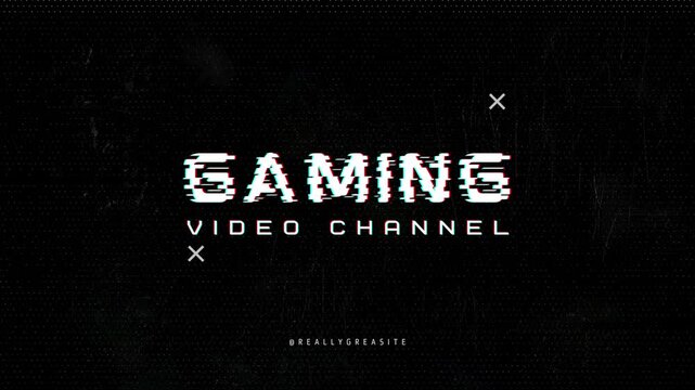 Retro Glitch TV Test Screen Video Chapter Intro