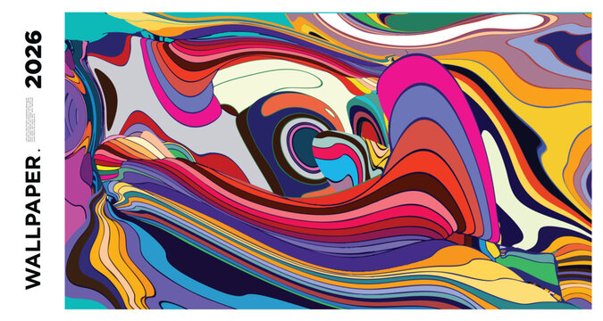 Colorful Abstract Swirl Pattern for Modern Wallpaper Design