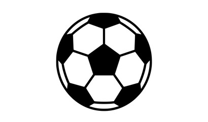 Minimalist soccer ball icon vector illustration with classic football symbol design © labu