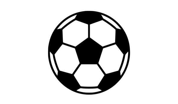 Minimalist soccer ball icon vector illustration with classic football symbol design