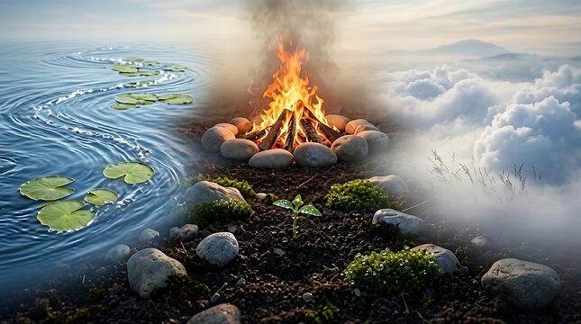 Burning Logs in a Studio Setting