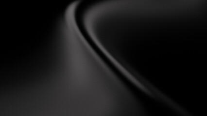 abstract black gradient background with curves or folds that divide the composition dynamically and have a grain texture © maskam