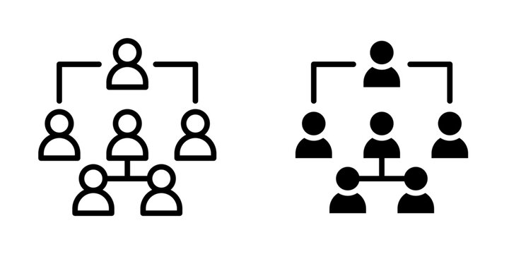 Organization structure icon, element icon for design branding, print, and digital media