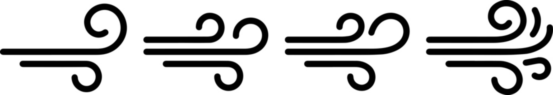 Set of wind icons