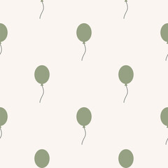 Seamless pattern of simple flat balloon illustration © S Galaxy