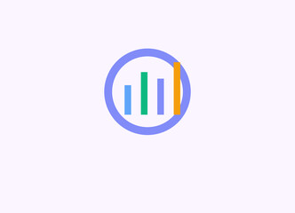 Obraz premium A 3d vector illustration of a business graph icon and professional company logo design representing a modern internet strategy concept for financial success
