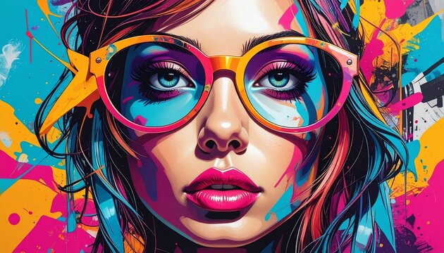 Pop Art- -A vibrant graffiti piece that seems to be popping 