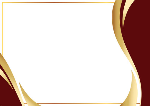 luxury gold frame certificate background layout with abstract golden and maroon element