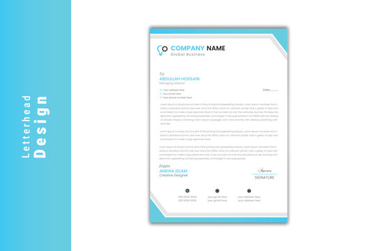 Corporate Company Letterhead Design Template