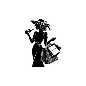 woman with shopping bags