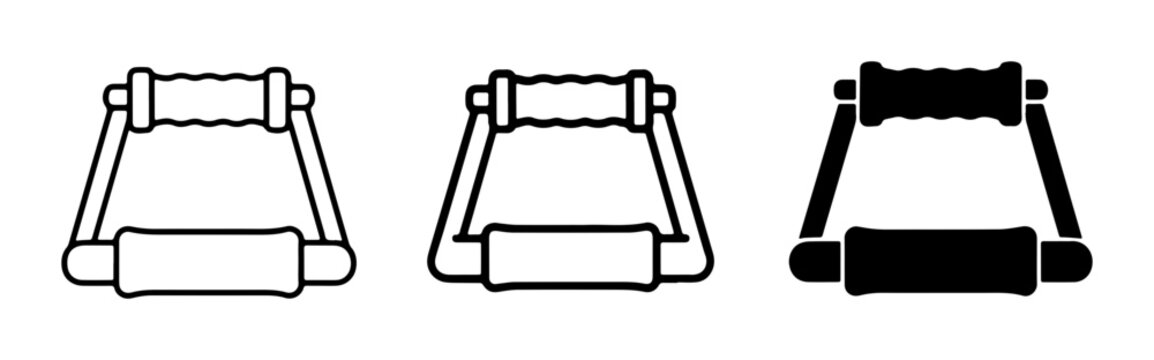 Fitness Equipment Handles, Exercise Grips, Workout Accessories, Gym Gear, Strength Training Tools, Vector Icons
