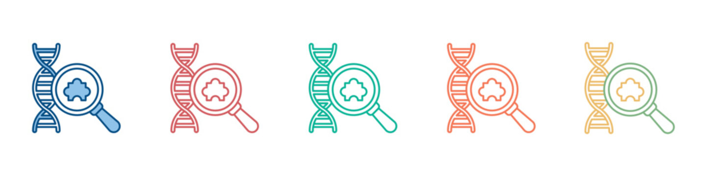 Epigenetics Icon Set Multiple Style Collection