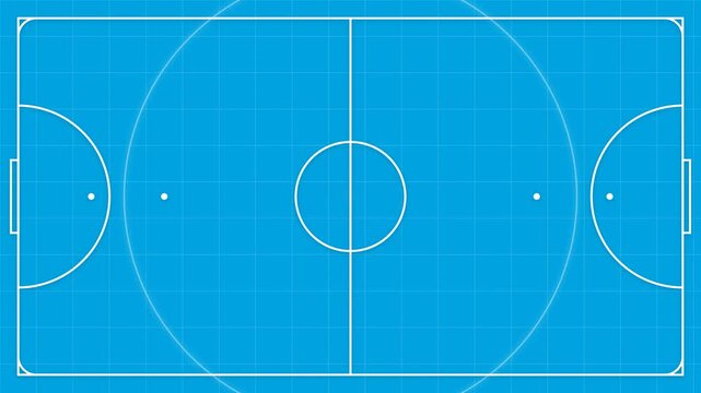 Blue Futsal Court Animation for Indoor Football Sports Background