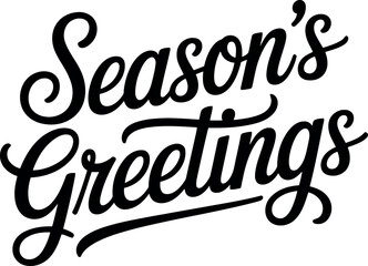 Obraz premium Season's greetings elegant hand lettering typography design