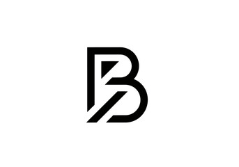 Minimalist black capital letter B monogram logo design. © ikk