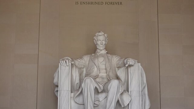 Iconic Lincoln Memorial National Landmark in Washington DC, USA.