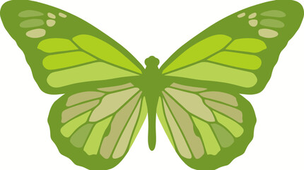 Vibrant green butterfly graphic illustration. © Ira Project