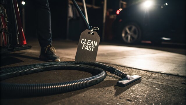 Fast and Effective Cleaning Service with Vacuum Equipment Display