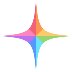 Fototapeta premium Sparkle star rainbow LGBTQIA icon