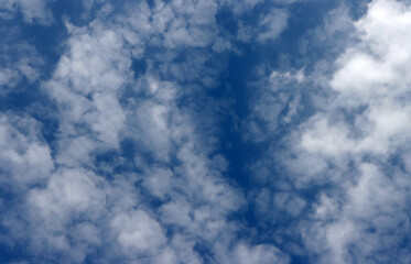 Fototapeta premium Blue Sky with White Cloud Pattern Background