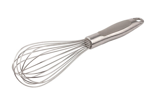 Wire whisk for mixing in kitchen isolated on transparent background