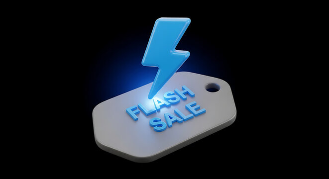 Flash Sale Tag With Lightning