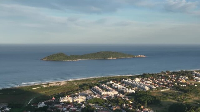 Morro do Lampiao, Campeche in Floprianopolis. Aerial view.