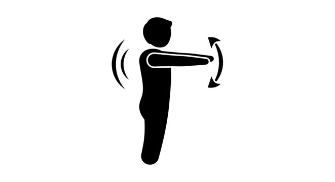 Person performs a standing chest stretch to improve flexibility and range of motion during a workout.