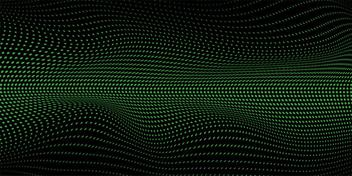 Abstract black background and green ball. vektor illustration modern