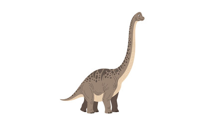 Cute Cartoon Brontosaurus Dinosaur Illustration © kinan