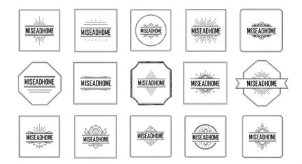 Obraz premium Collection of Vintage Style Welcome Labels and Badges.