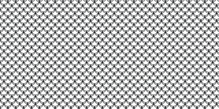 simple black fish scale pattern for banner poster background.