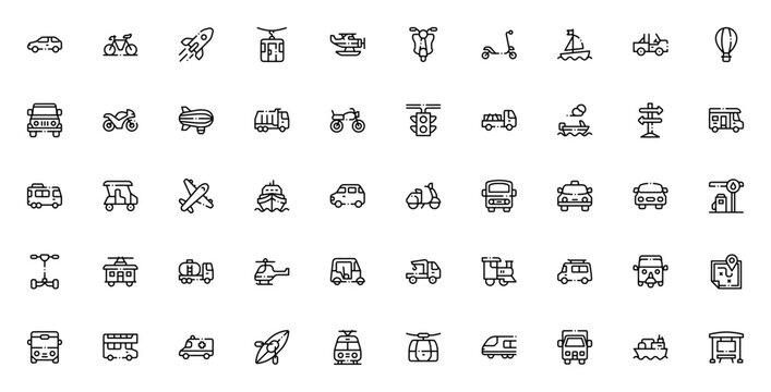 Nuclear energy icon set. Minimal line icons. Includes atom, radioactive, danger, Geiger counter, nuclear bomb, test tube and more. Editable vector stroke.