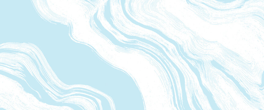 Light blue and white abstract brush stroke texture background with flowing organic lines and subtle speckles
