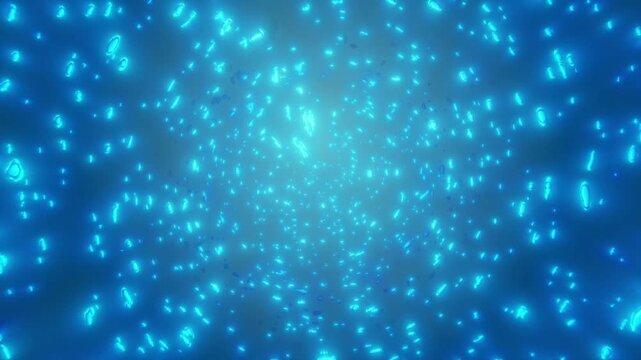 Blue Underwater Bubble Particle Background Loop animation